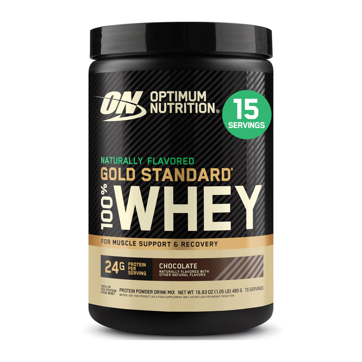 Optimum Nutrition Gold Standard Whey Protein Powder, Vanilla Ice Cream, 2LB