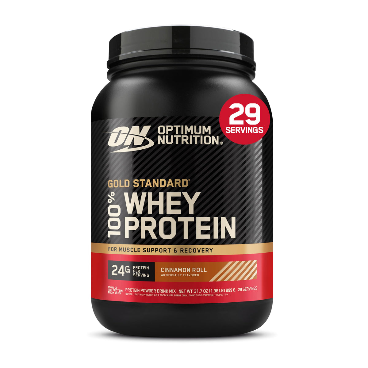 Optimum Nutrition Gold Standard Whey Protein Powder, Vanilla Ice Cream, 2LB