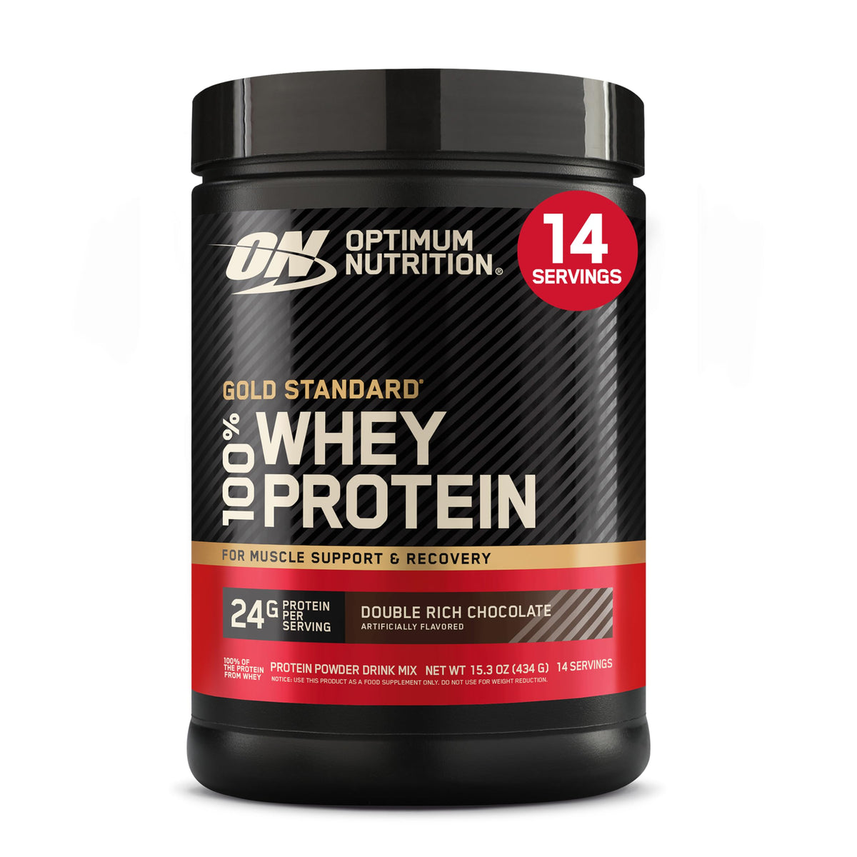 Optimum Nutrition Gold Standard Whey Protein Powder, Vanilla Ice Cream, 2LB