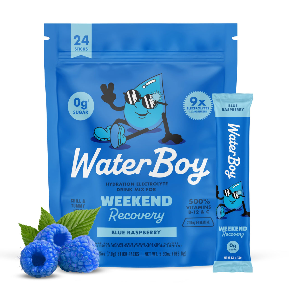 Waterboy Weekend Recovery, Variety Pack, Sugar Free Electrolytes 24ct