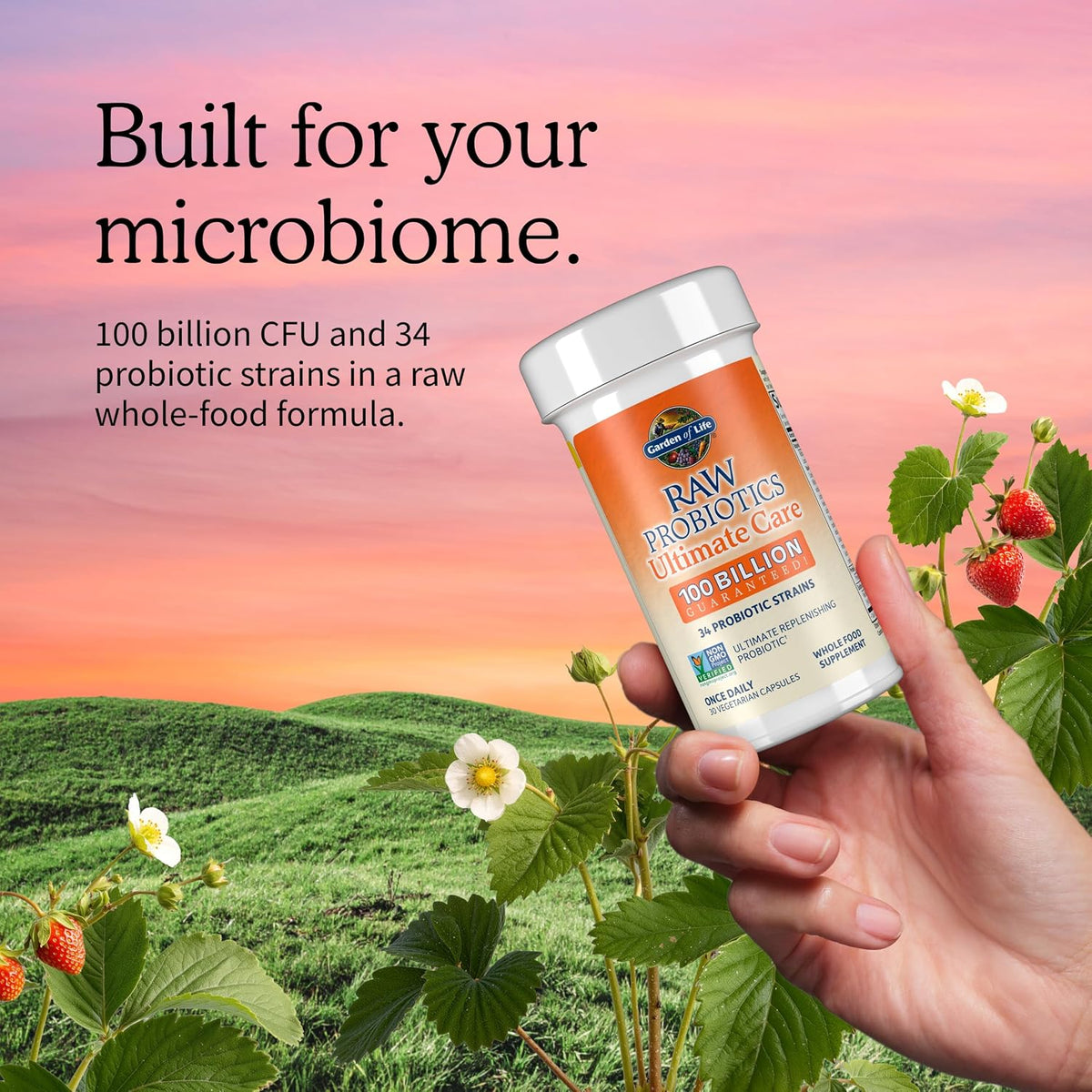 Garden of Life Raw Probiotics Ultimate Care, 100 B CFU, Shelf Stable, 30ct