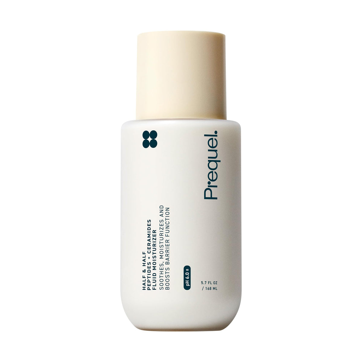 Prequel Skin Half and Half Fluid Moisturizer Face Cream. Lightweight Ceramide Peptide Lotion for All Skin Types, including Dry and Sensitive. Hydrating Facial Cream for Women and Men (Pack of 2)