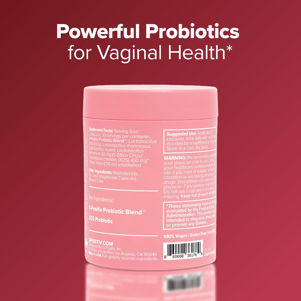 URO Vaginal Probiotics for Women, Healthy Odor & pH Balance, 2-Month Supply