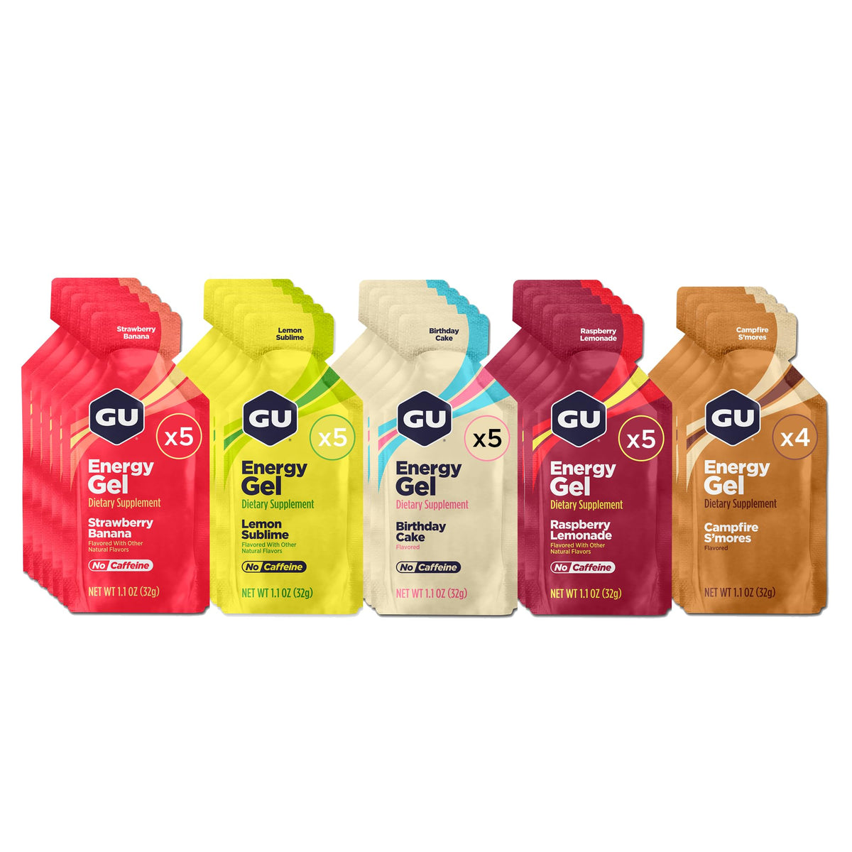 GU Energy, Original Energy Gels, Mixed Classic Flavors - 24 Count