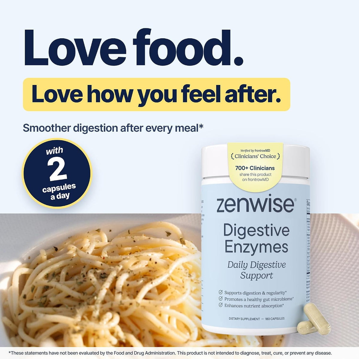 Zenwise Health Digestive Enzymes, Probiotics, for Gut Health Bloat - 180 CT