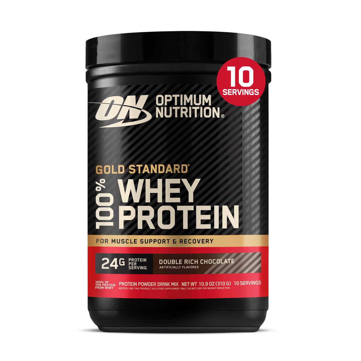 Optimum Nutrition Gold Standard Whey Protein Powder, Vanilla Ice Cream, 2LB