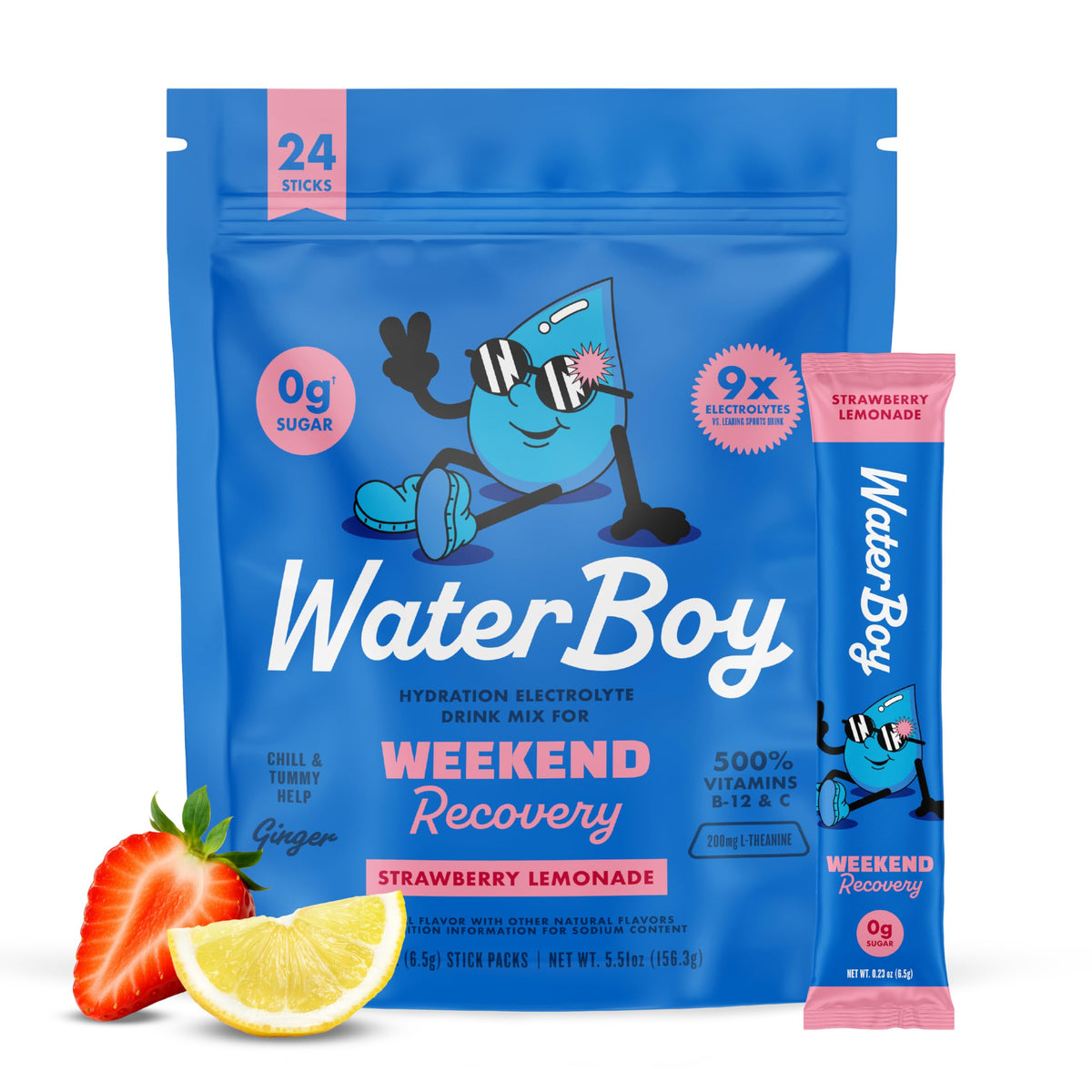 Waterboy Weekend Recovery, Variety Pack, Sugar Free Electrolytes 24ct